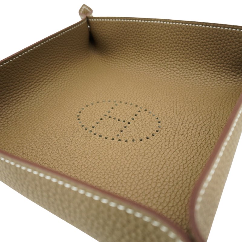 Hermes 牛皮H置物盤-大(大象灰)-2