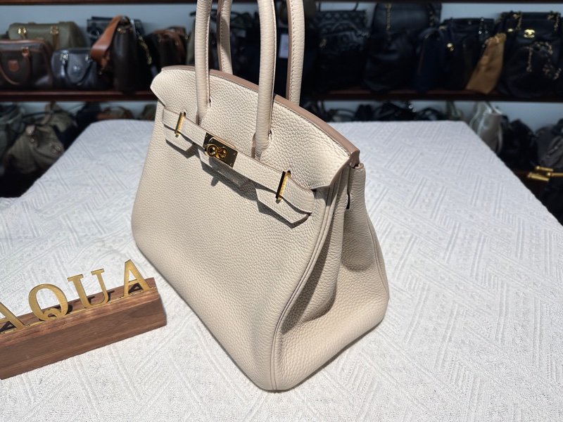 Hermes愛馬仕Birkin 30鉑金包 Craie 奶昔白金扣-2