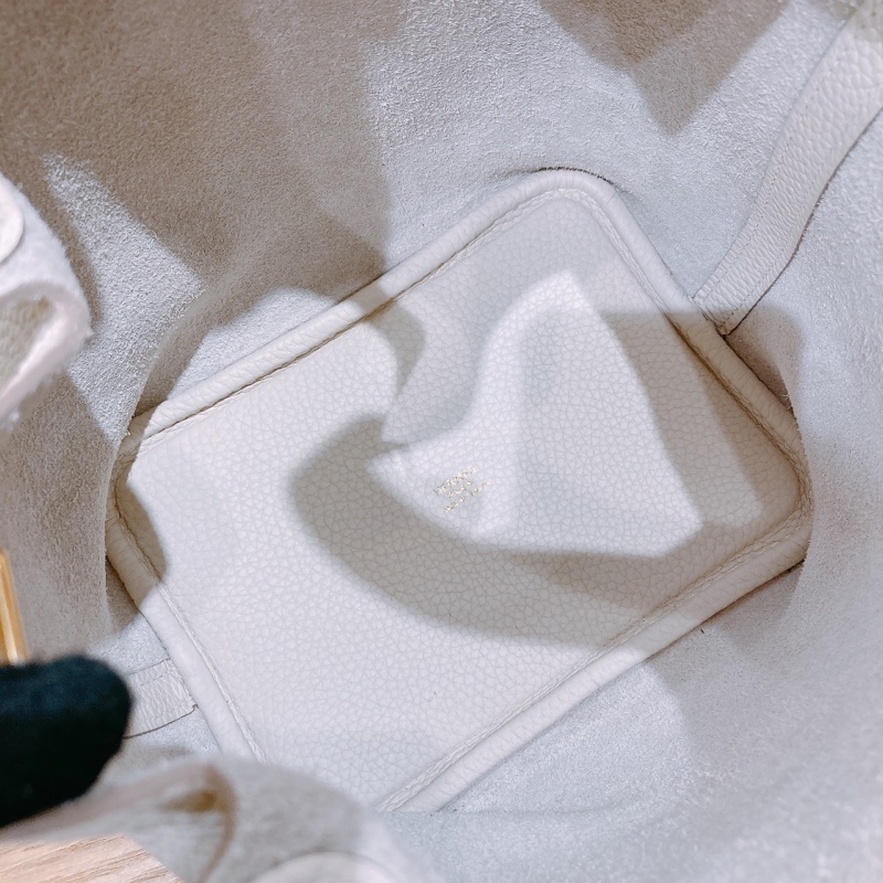 愛馬仕 菜籃子 Picotin 18 奶昔白/粉筆白 金扣 TC皮-10