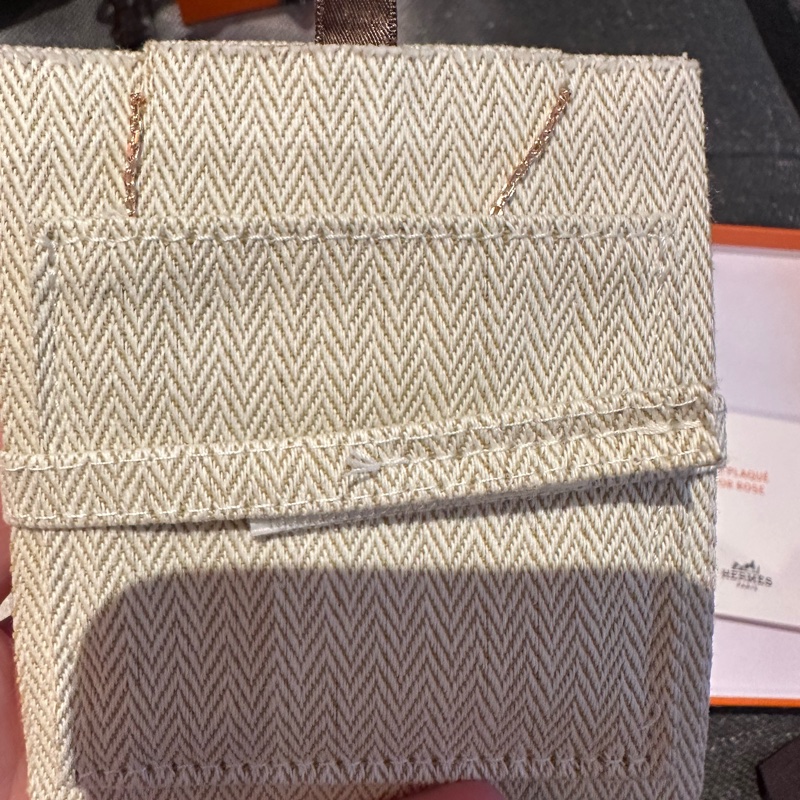 Hermes mini Pop H 項鍊 奶茶/玫瑰金 全新-7