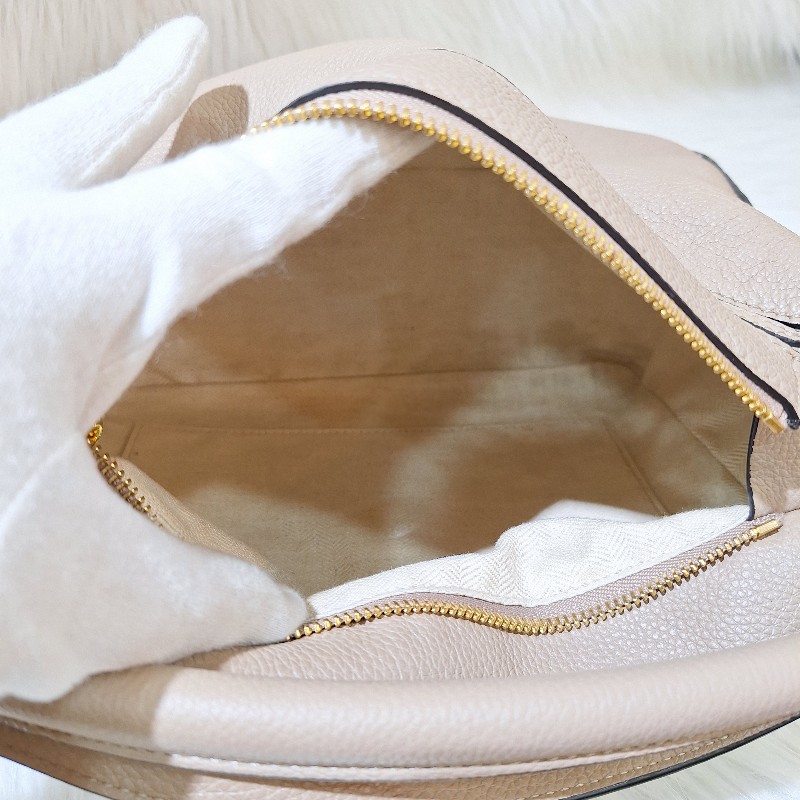 出清大特價LOEWE PUZZLE 24公分 沙色荔枝皮 幾何包 相機 拼圖包肩背 /手拿斜背包小號-13