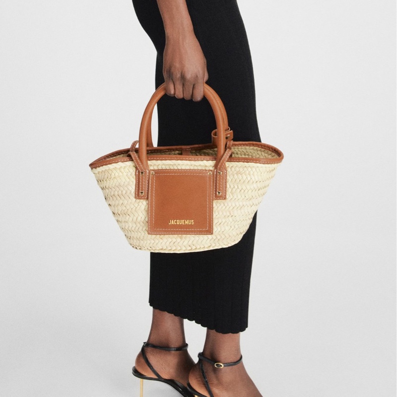 Jacquemus 菜籃包編織包草編包🧺🤎焦糖棕色-4