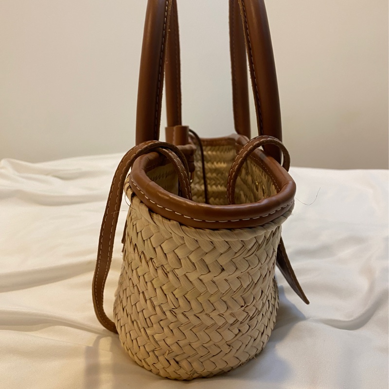 Jacquemus 菜籃包編織包草編包🧺🤎焦糖棕色-6