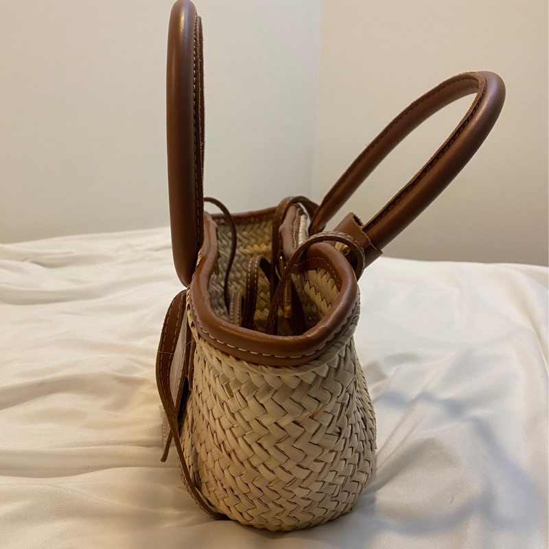 Jacquemus 菜籃包編織包草編包🧺🤎焦糖棕色-7