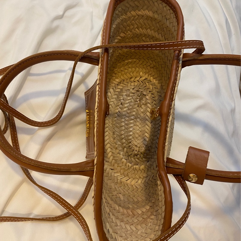 Jacquemus 菜籃包編織包草編包🧺🤎焦糖棕色-10