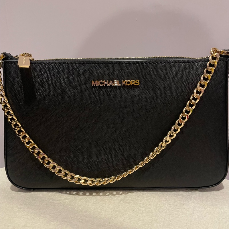 ⚠️售出勿下標⚠️MK Michael Kors 麻將包 黑金色-1