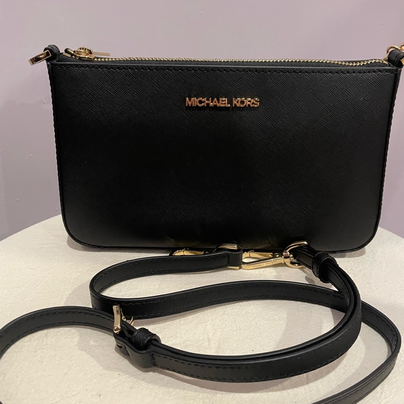 ⚠️售出勿下標⚠️MK Michael Kors 麻將包 黑金色-4