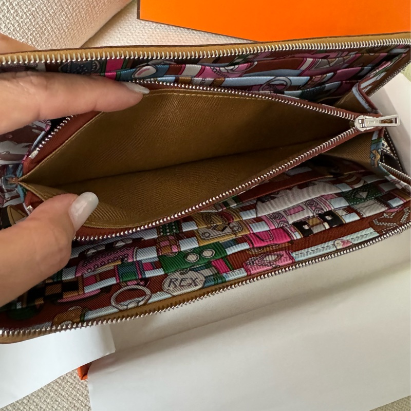 發財錢包! Hermes 長夾皮夾  silk’in wallet silkin wallet silk in wallet 絲巾長夾-2