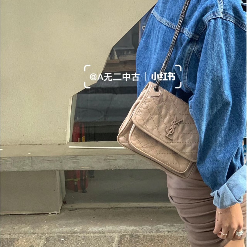 📍Ysl Niki Baby奶茶色-1