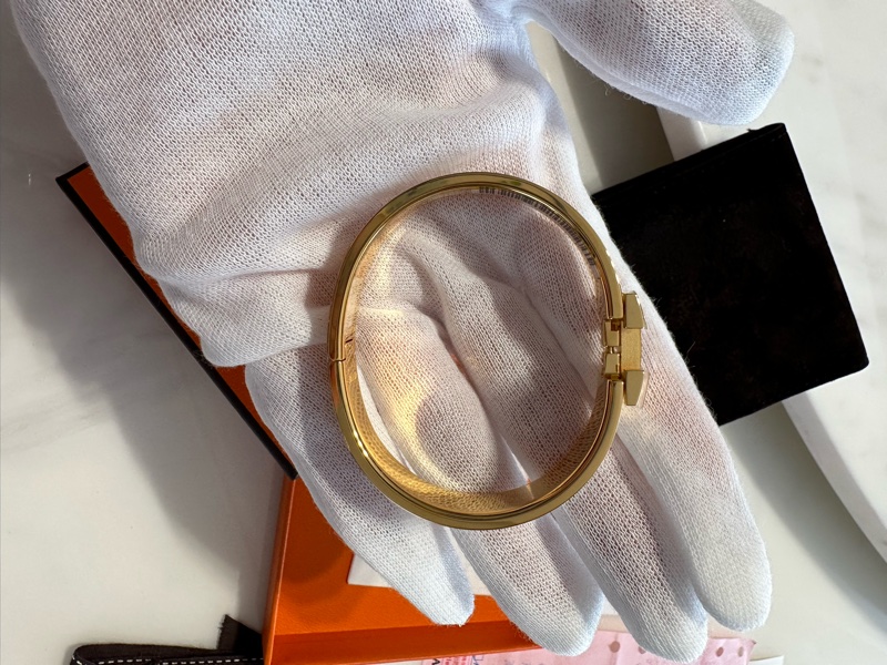 全新 2017年購入 愛馬仕 Hermes CLIC H PM 法瑯手環 白金-6