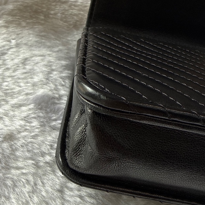 Chanel 金釦2.55 復古小牛皮WOC(黑色)-13