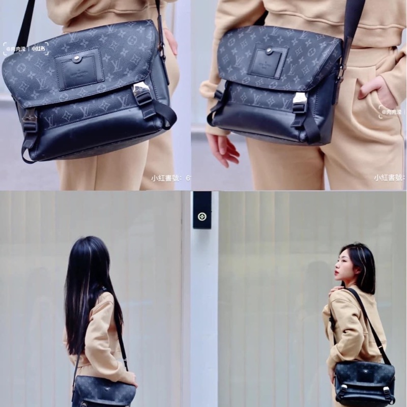 LV M40511 Messenger PM 經典Monogram Eclipse黑武士斜背郵差包 ⭕️櫃上售價$84000元⭕️ 💝近新品💝晶片款💝-1