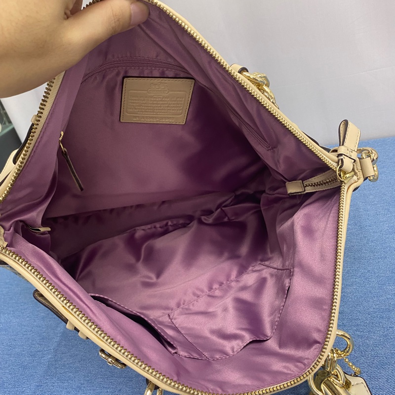Coach 蛇皮 手提包 有長帶-7