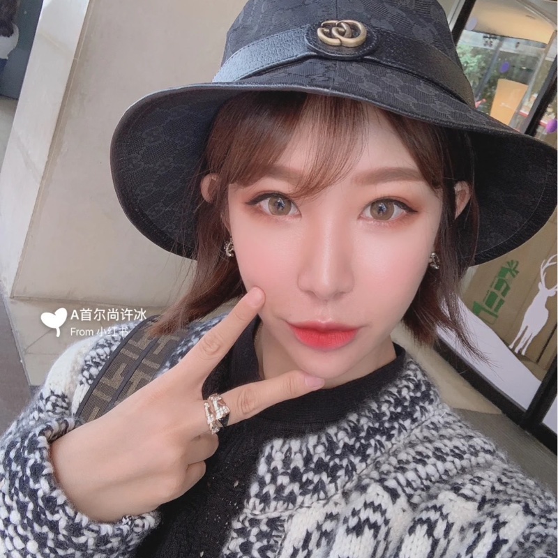 GUCCI 經典GG 金釦LOGO帆布皮革飾邊漁夫帽(黑)  ⭕️全新閒置品⭕️-1