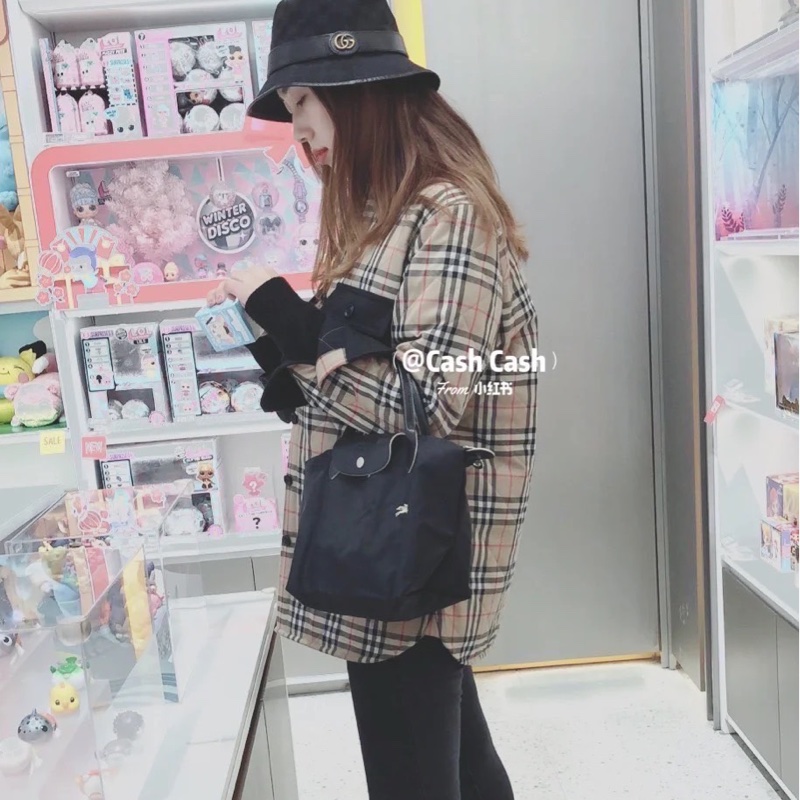 GUCCI 經典GG 金釦LOGO帆布皮革飾邊漁夫帽(黑)  ⭕️全新閒置品⭕️-30