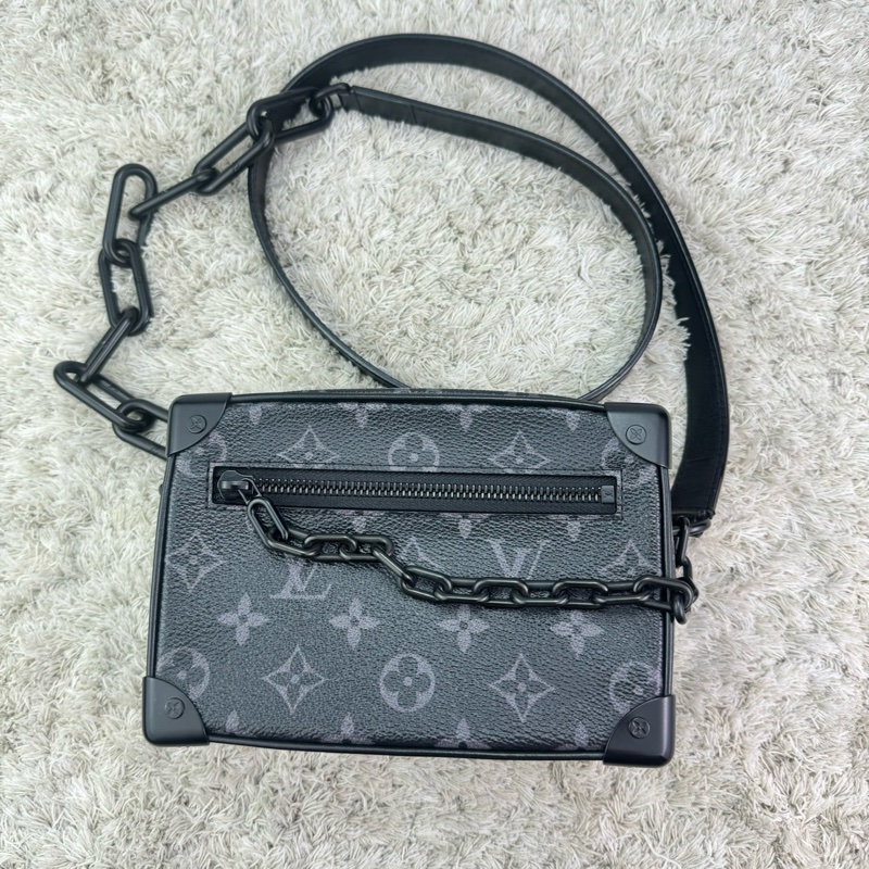 LV M44735 SOFT TRUNK系列經典Eclipse帆布印花拉鍊肩背方包(迷你)  👉晶片款👉中性款式男  女都可輕鬆駕馭-5