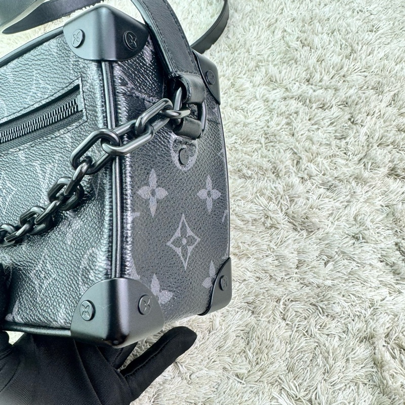 LV M44735 SOFT TRUNK系列經典Eclipse帆布印花拉鍊肩背方包(迷你)  👉晶片款👉中性款式男  女都可輕鬆駕馭-12