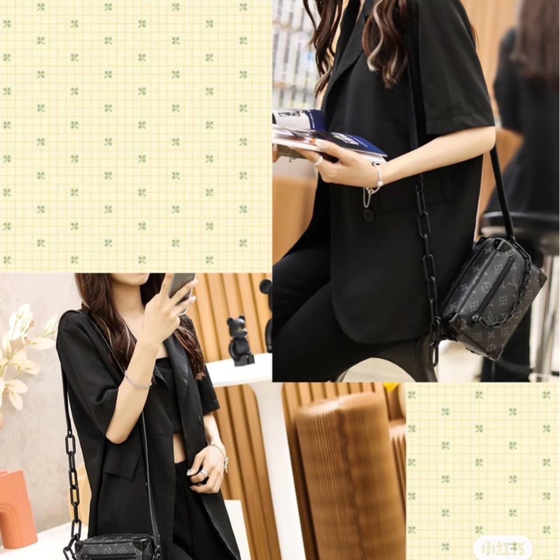 LV M44735 SOFT TRUNK系列經典Eclipse帆布印花拉鍊肩背方包(迷你)  👉晶片款👉中性款式男  女都可輕鬆駕馭-29