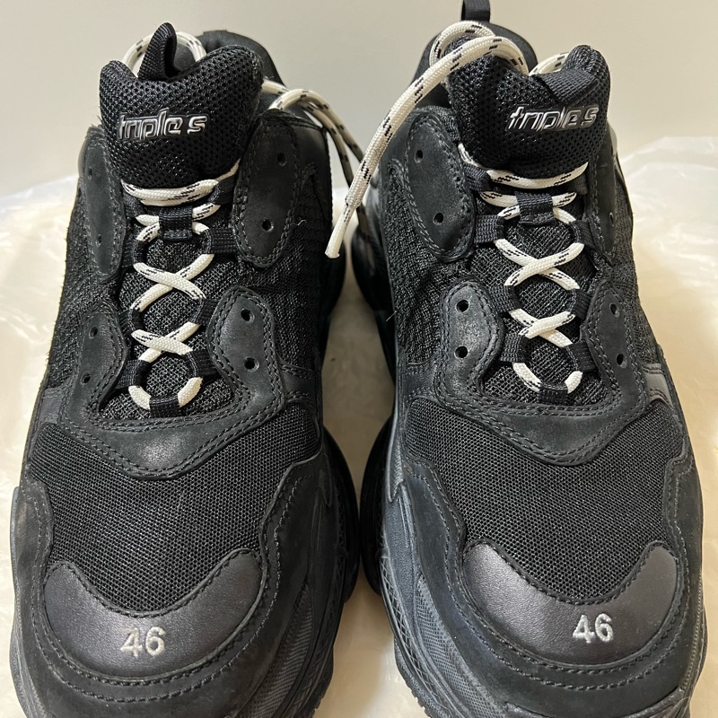 Balenciaga 黑 做舊款 老爹鞋 46 大尺碼-6