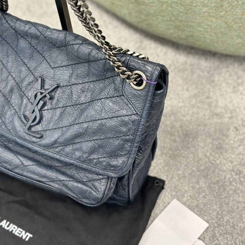 🔥全網最低🔥99新全配 有購證 #YSL 藏藍色 #Niki 中號-12