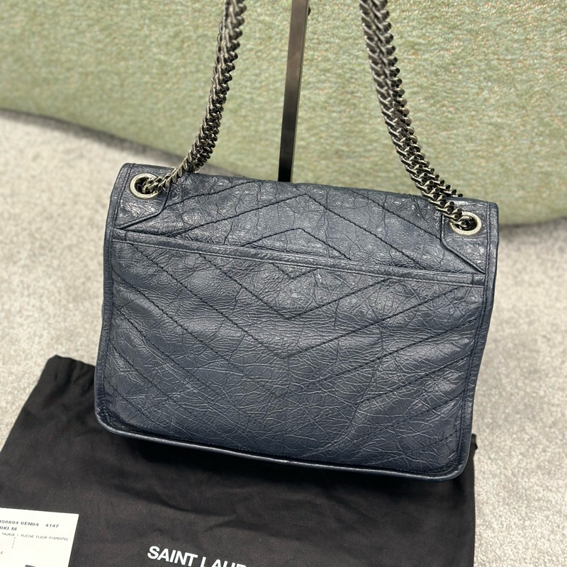 🔥全網最低🔥99新全配 有購證 #YSL 藏藍色 #Niki 中號-16