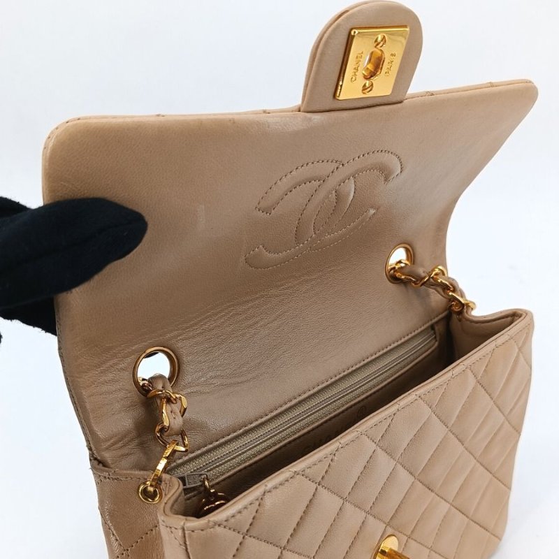 Mini Cabat 20cm Beige Lambskin Ghw