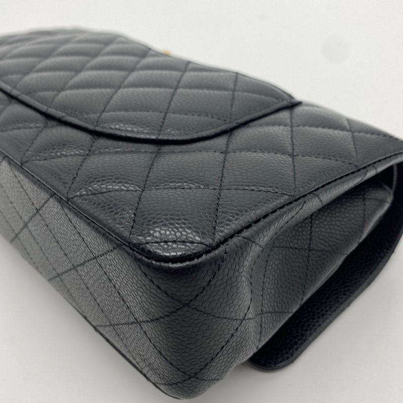 CHANEL 香奈兒 Classic Flap CF 黑金荔枝皮 25ＣＭ斜背包/肩背包-5