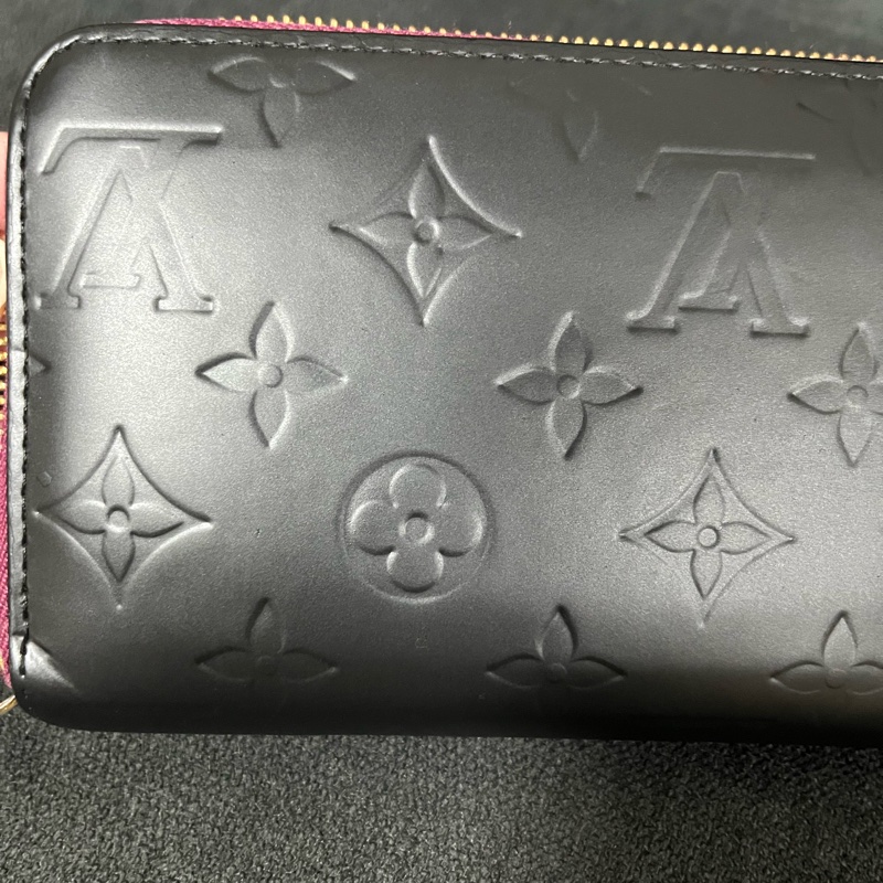 （老闆出國隨便賣）Louis Vuitton LV 老花 黑色長夾 長夾 錢包 皮夾 五金發亮 極新-5