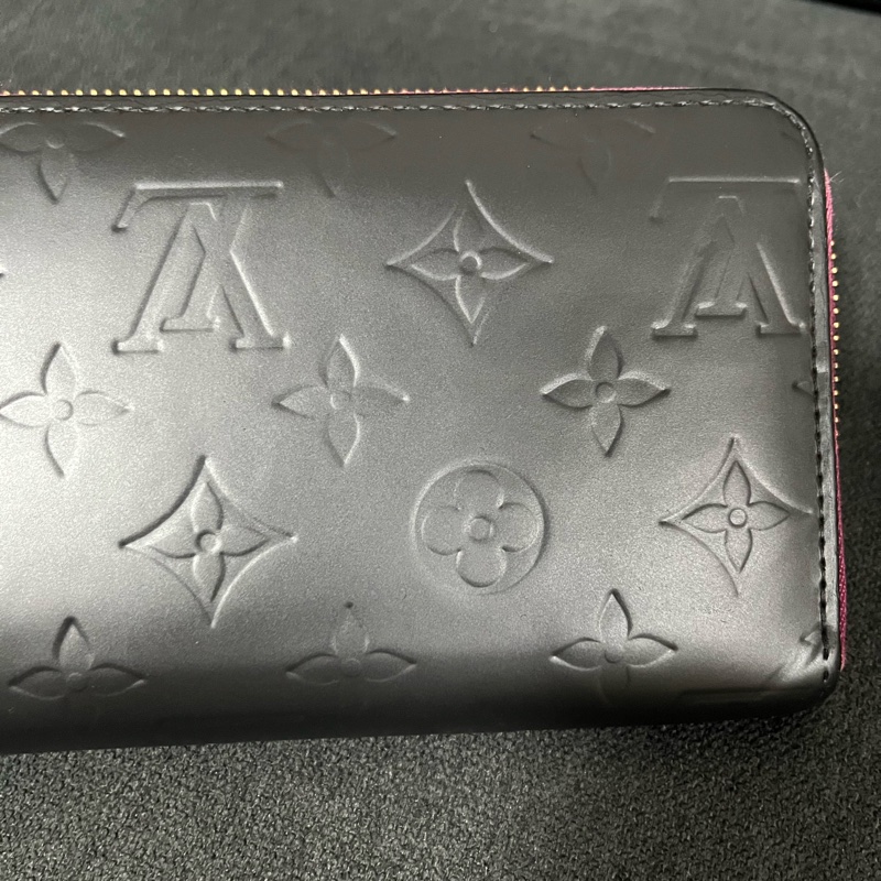 （老闆出國隨便賣）Louis Vuitton LV 老花 黑色長夾 長夾 錢包 皮夾 五金發亮 極新-7