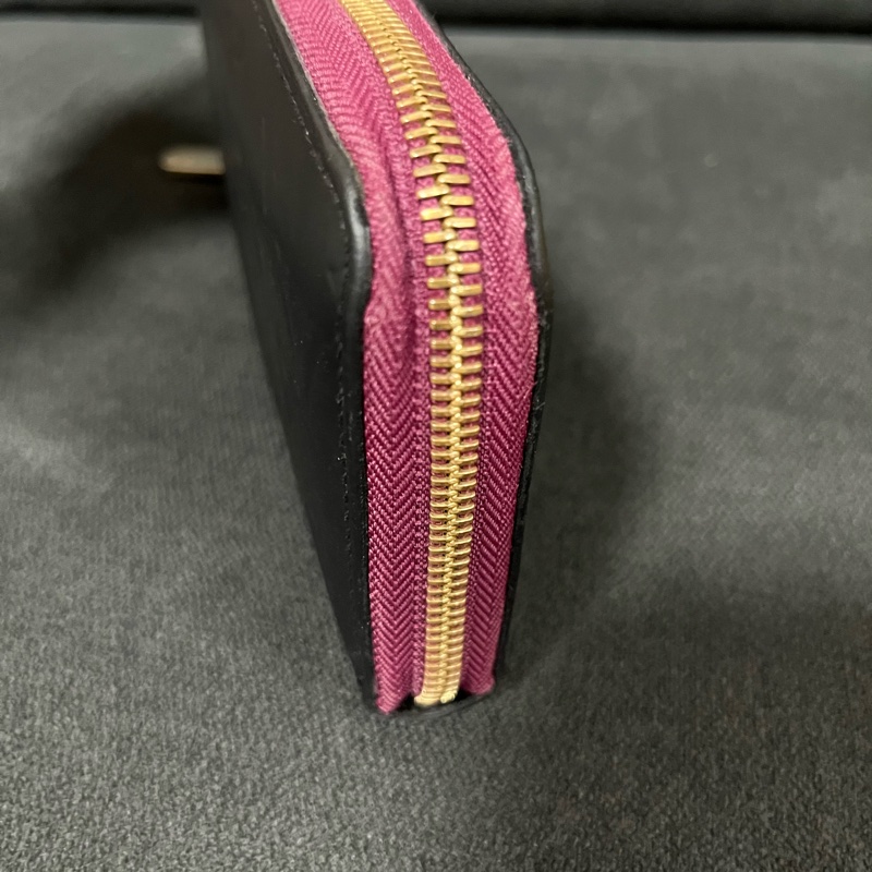 （老闆出國隨便賣）Louis Vuitton LV 老花 黑色長夾 長夾 錢包 皮夾 五金發亮 極新-10