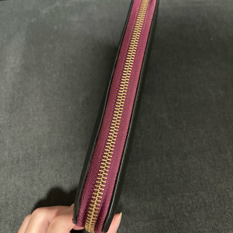 （老闆出國隨便賣）Louis Vuitton LV 老花 黑色長夾 長夾 錢包 皮夾 五金發亮 極新-13