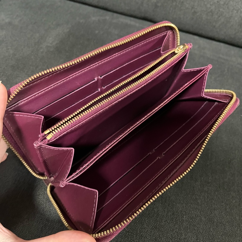 （老闆出國隨便賣）Louis Vuitton LV 老花 黑色長夾 長夾 錢包 皮夾 五金發亮 極新-14