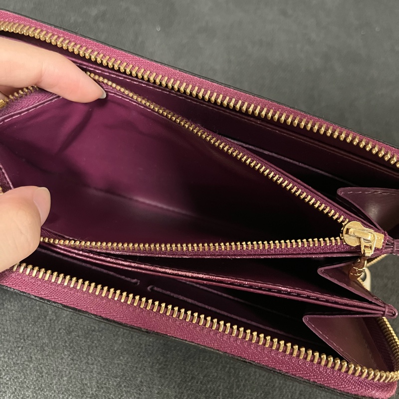 （老闆出國隨便賣）Louis Vuitton LV 老花 黑色長夾 長夾 錢包 皮夾 五金發亮 極新-21