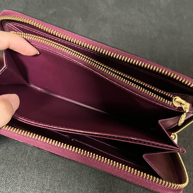 （老闆出國隨便賣）Louis Vuitton LV 老花 黑色長夾 長夾 錢包 皮夾 五金發亮 極新-22