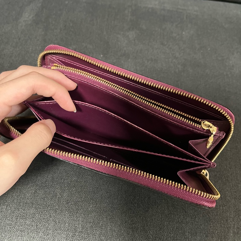 （老闆出國隨便賣）Louis Vuitton LV 老花 黑色長夾 長夾 錢包 皮夾 五金發亮 極新-23