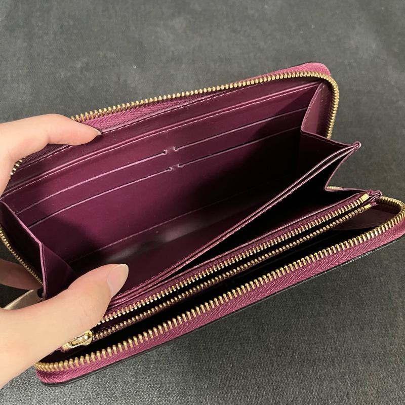 （老闆出國隨便賣）Louis Vuitton LV 老花 黑色長夾 長夾 錢包 皮夾 五金發亮 極新-25