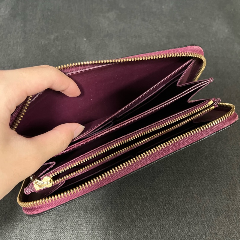 （老闆出國隨便賣）Louis Vuitton LV 老花 黑色長夾 長夾 錢包 皮夾 五金發亮 極新-26