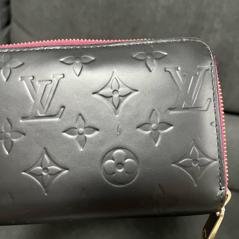 （老闆出國隨便賣）Louis Vuitton LV 老花 黑色長夾 長夾 錢包 皮夾 五金發亮 極新-27