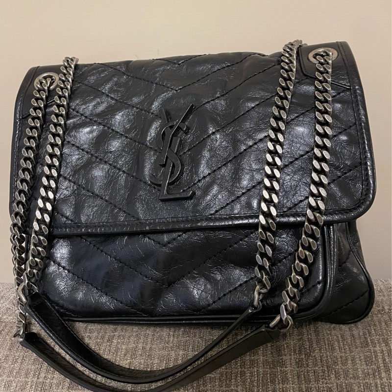 YSL niki中號復古銀鍊包款 99成新-5