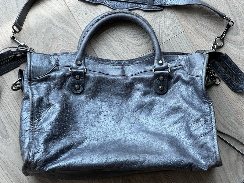 二手Balenciaga 巴黎世家City機車包，27張細圖喔-14