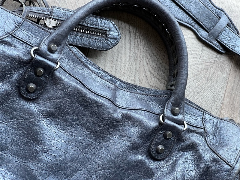 二手Balenciaga 巴黎世家City機車包，27張細圖喔-15