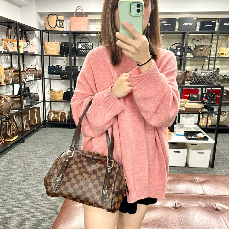 LV棋盤格保齡球包/波士頓包/手提包-0