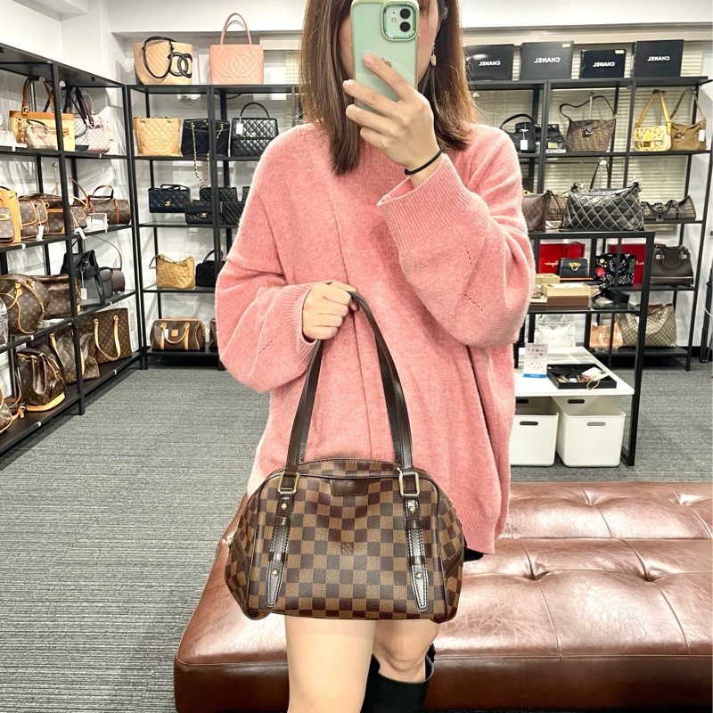 LV棋盤格保齡球包/波士頓包/手提包-1