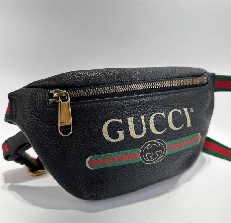 ❌已售出❌ GUCCI  527792 黑皮革LOGO 腰包 MINI 小號 古馳 精品腰包 精品胸包-0