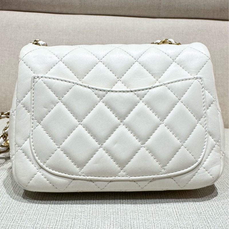 CHANEL香奈兒白色金球方胖子 17cm 稀有釋出-2