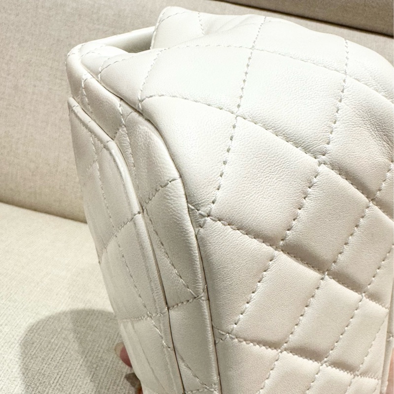 CHANEL香奈兒白色金球方胖子 17cm 稀有釋出-13