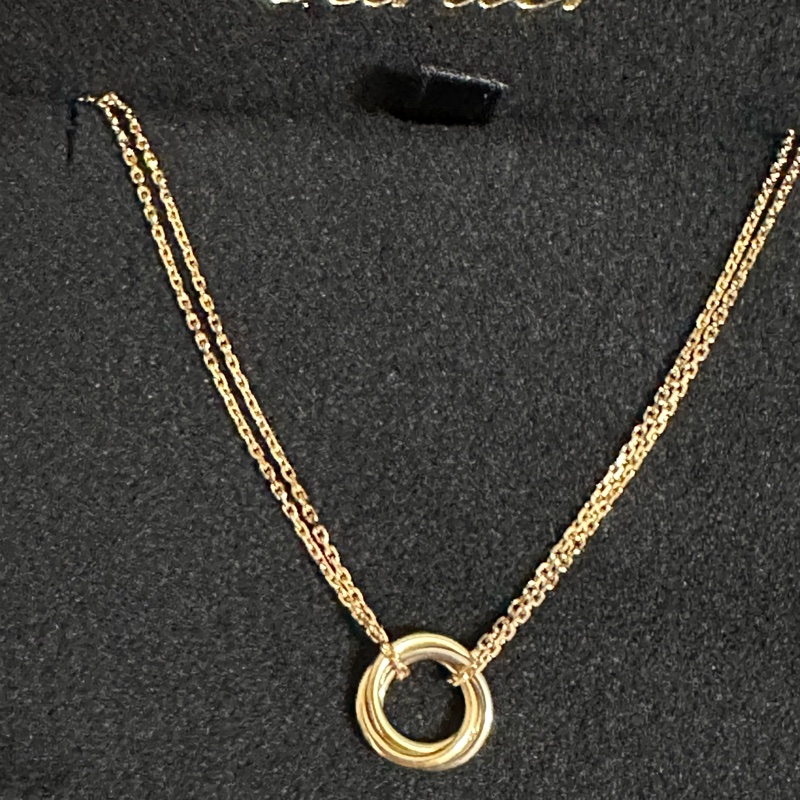 CARTIER TRINITY 小型款三環項鍊-1