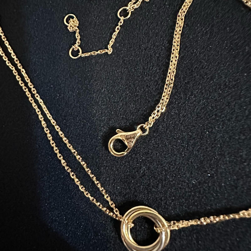 CARTIER TRINITY 小型款三環項鍊-3