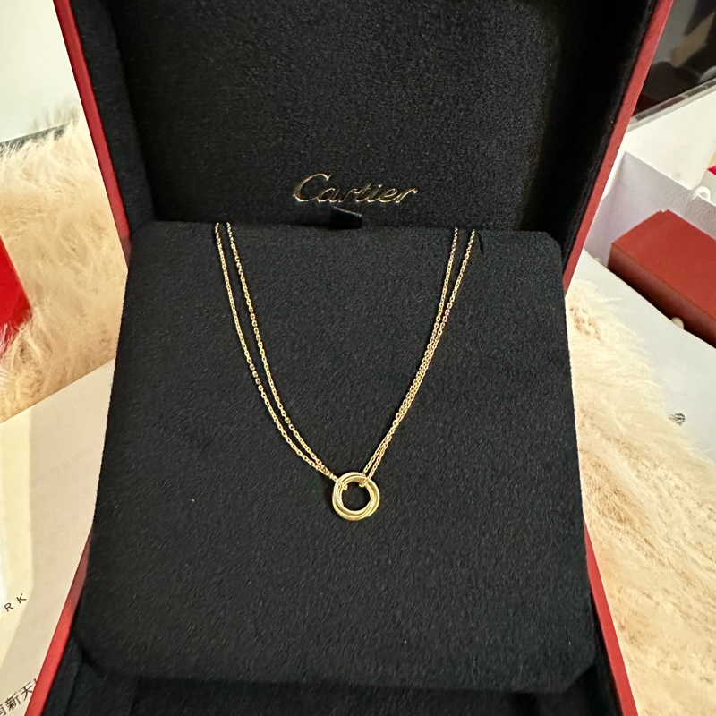 CARTIER TRINITY 小型款三環項鍊-4