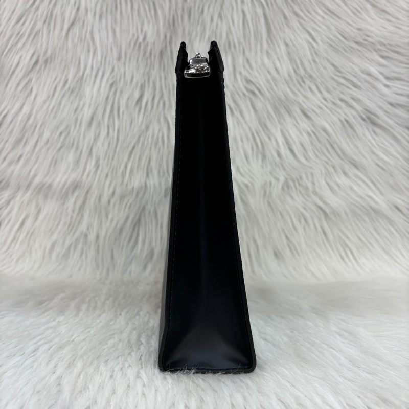 LV黑老花拼黑牛皮拉鍊男士手拿包 Pochette Voyage MM-1